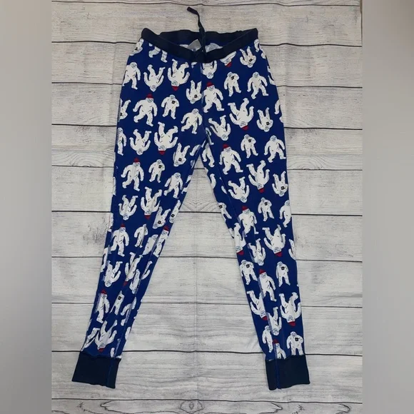 Hanna Andersson Navy Pajama Set with Yeti Print - Picture 2 of 6